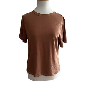 Skims Cotton-Spandex Jersey Tee-Soft Stretch Crewneck Top 4X